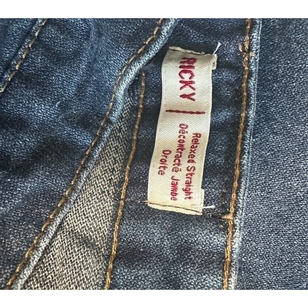 True Religion Ricky Jeans Kids Size 10 Blue Dark Wash Excellent Relaxed Straight